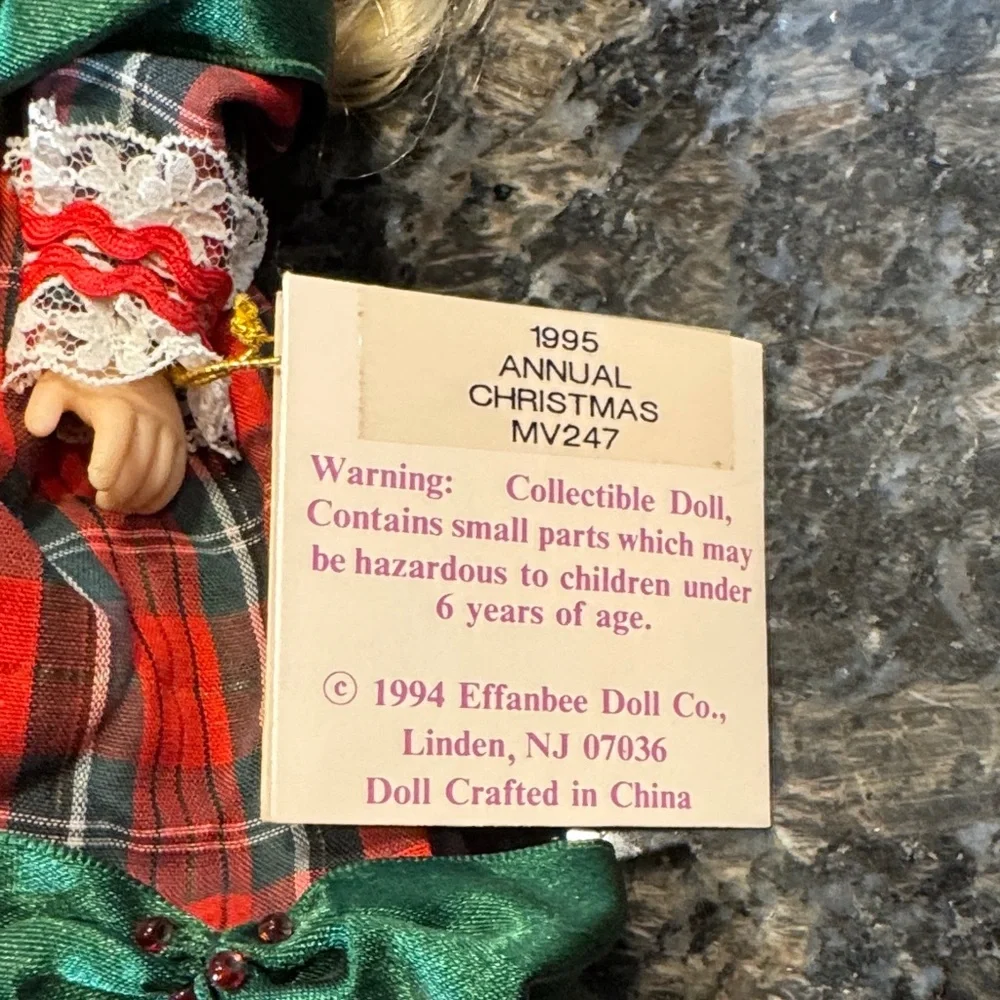 1995 Holiday Annual Christmas Effanbee doll